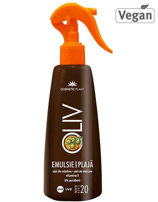Emulsie pentru plaja OLIV SPF20 cu vitamina E, ulei masline si ulei morcov Cosmetic Plant – 200 ml COSMETIC PLANT Cosmetice & Uleiuri Cosmetice